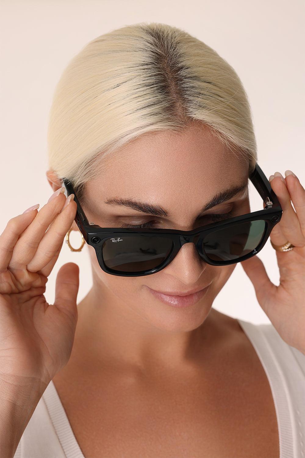 Mata Wayfarer Sunglasses - Shiny Black Green-SHINY BLACK/GREEN-ACCESSORIESUNGLASSES-RAY BAN