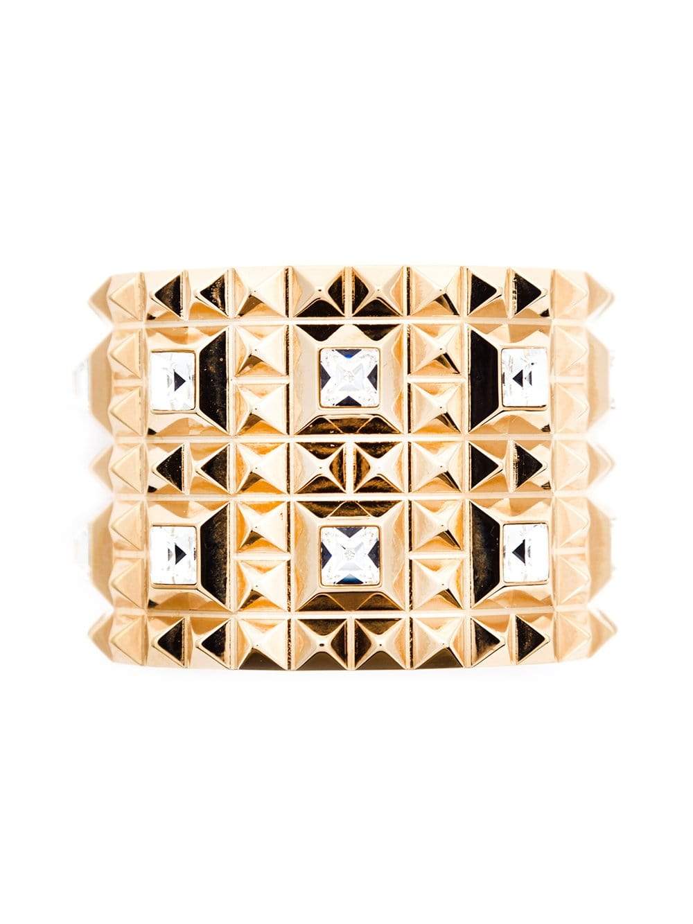 REBECCA-Swarovski Element Studded Cuff-BRONZE