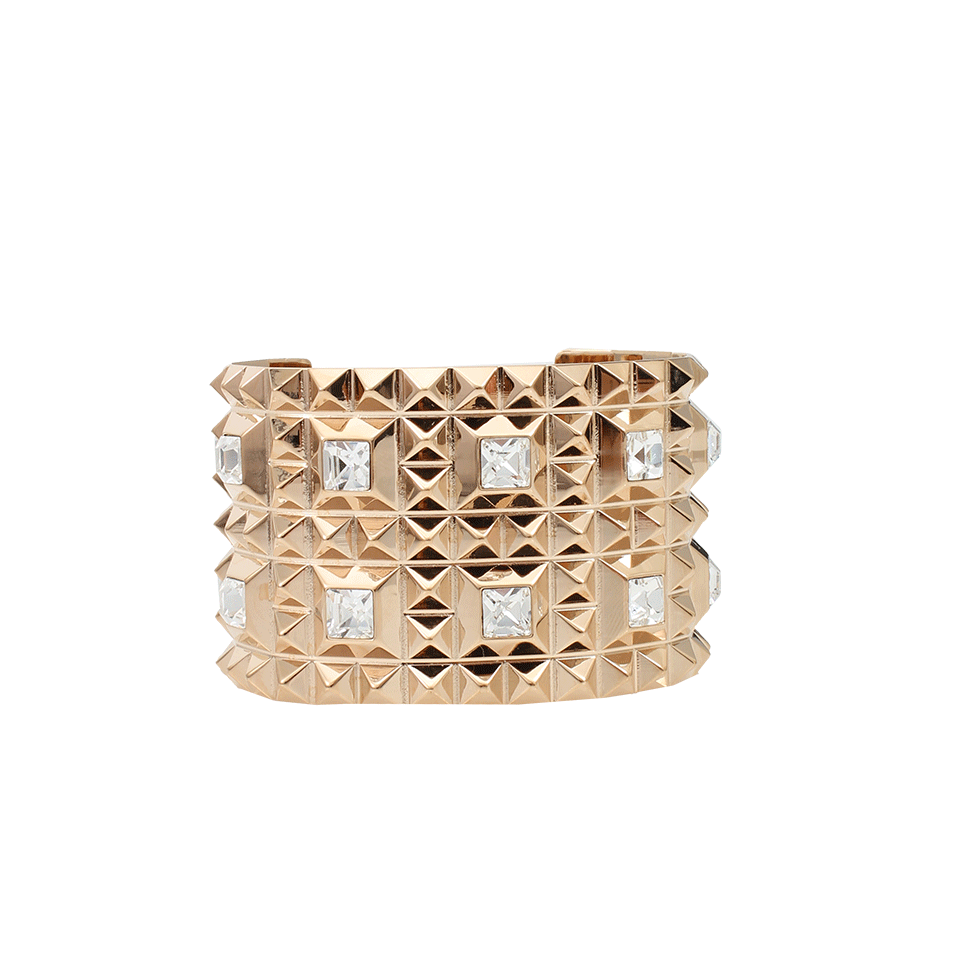 REBECCA-Swarovski Element Studded Cuff-BRONZE