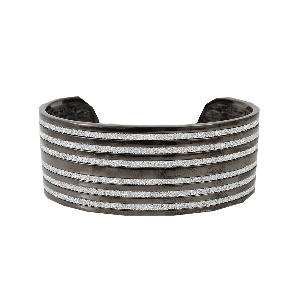 REBECCA-Thin Swarovski Crystal Cuff-BRONZE