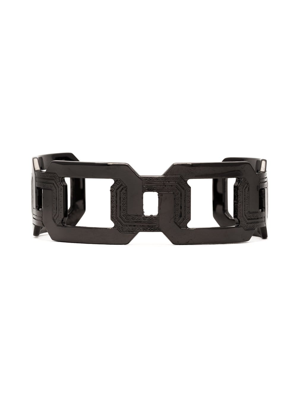 REBECCA-Elizabeth Square Cuff Bracelet-GUNMETAL