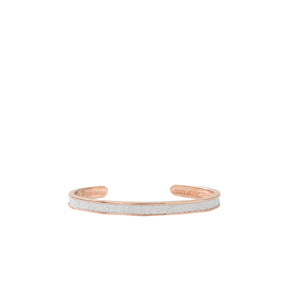 REBECCA-Small Crystal Pave Cuff-ROSE GOLD