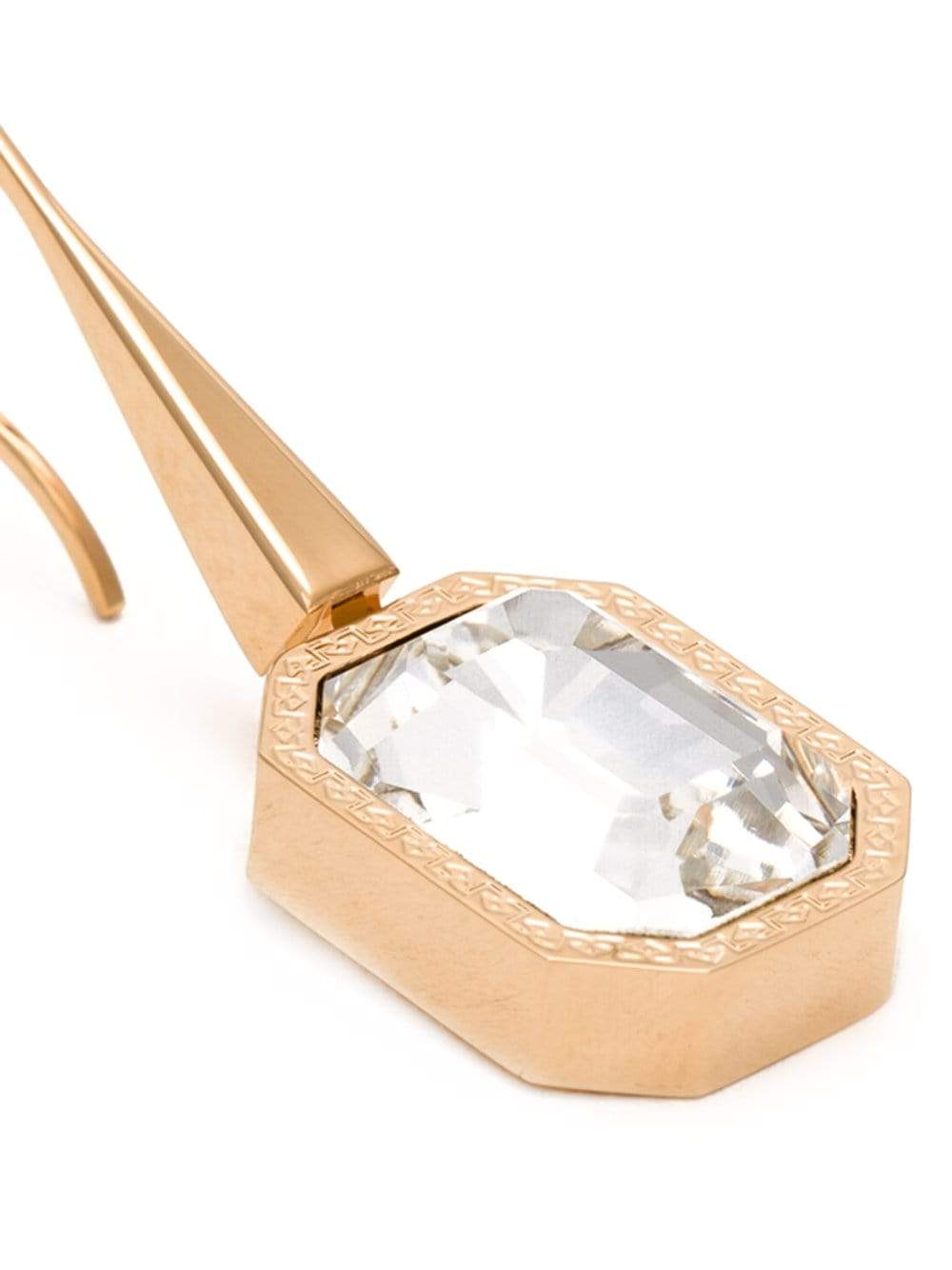 REBECCA-Elizabeth Single Stone Earrings-CLR/GLD