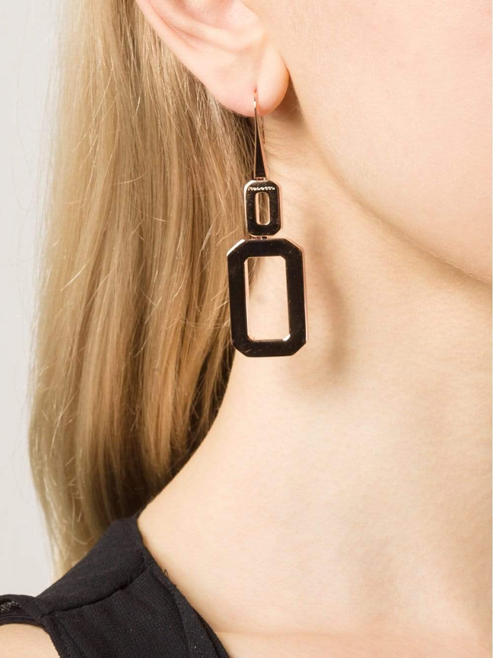 REBECCA-Elizabeth Square Drop Earrings-COPPER