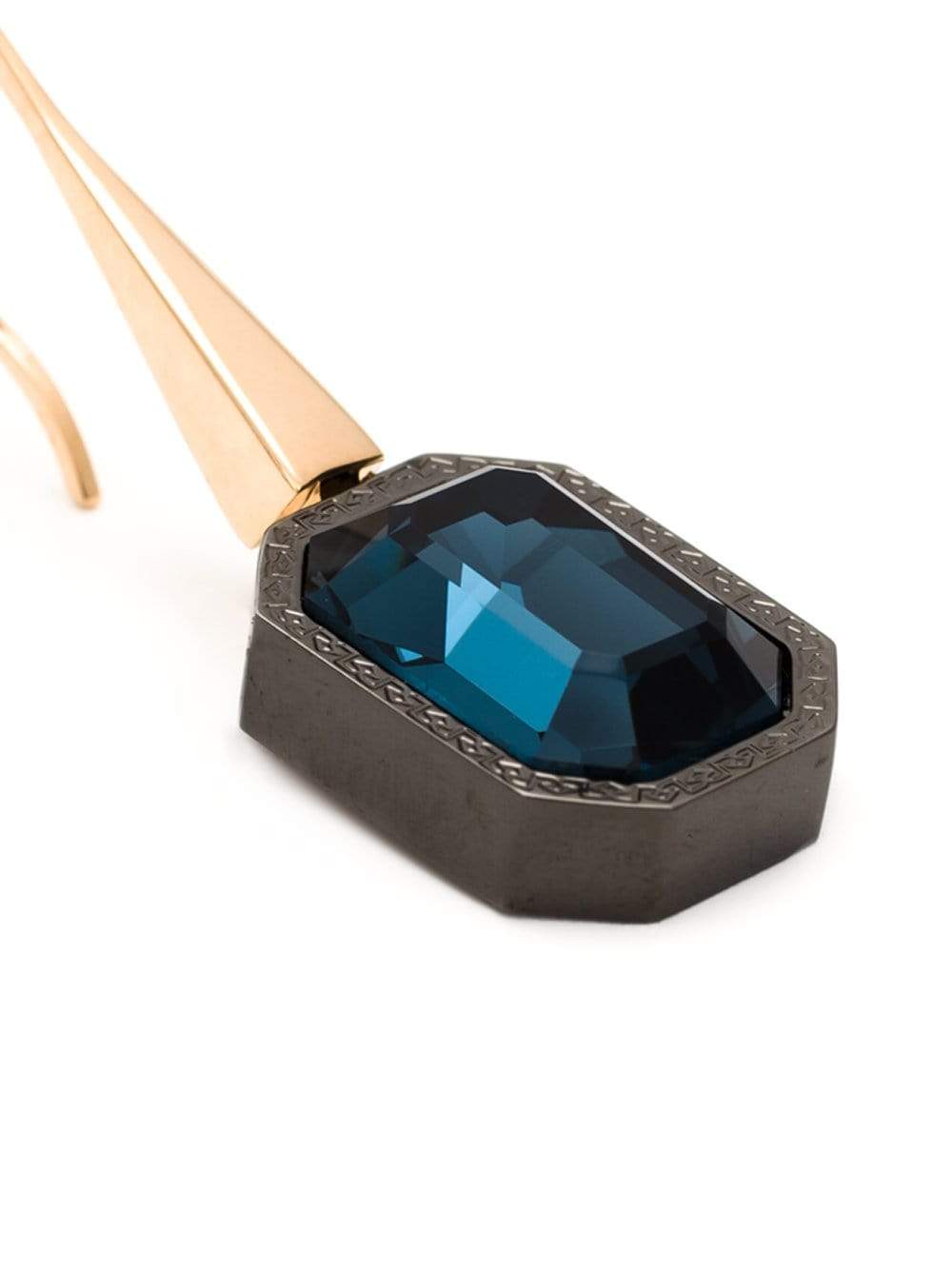 REBECCA-Elizabeth Blue Stone Earrings-GOLD