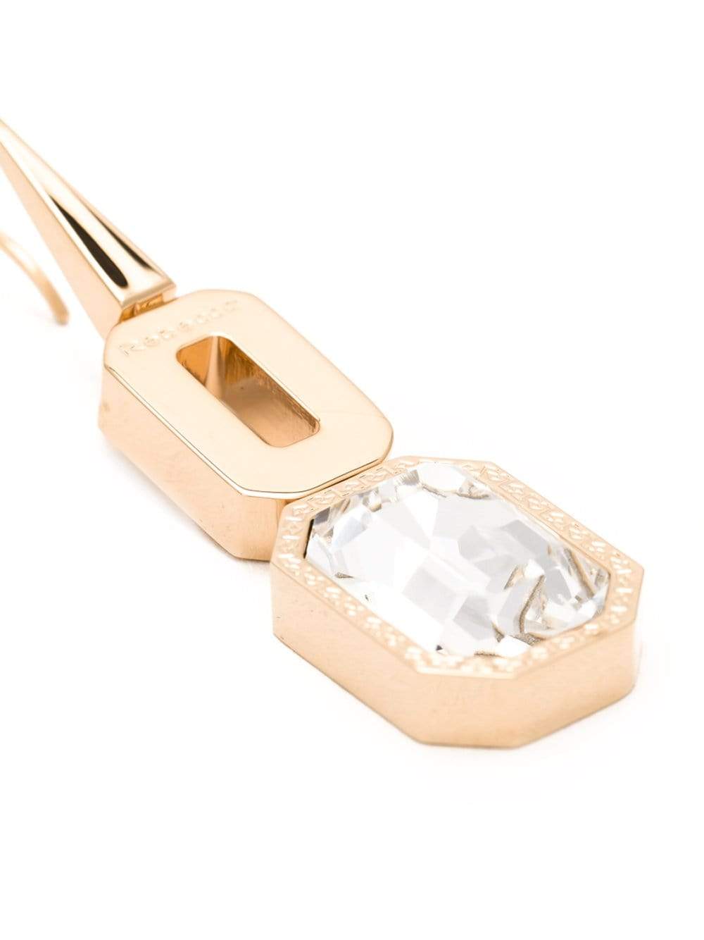 REBECCA-Elizabeth Clear Drop Earrings-GOLD