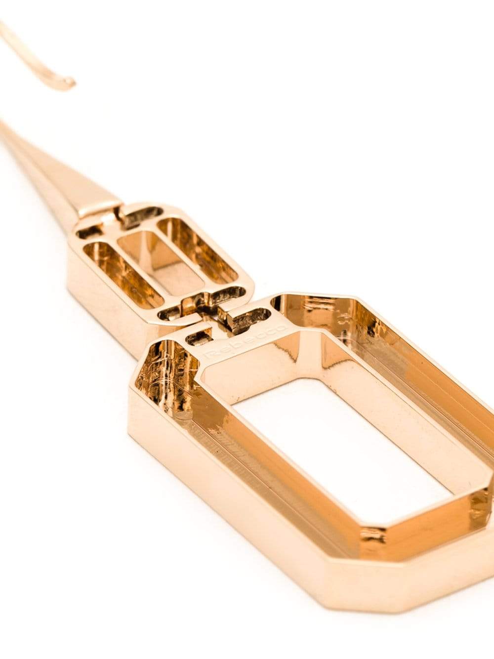 REBECCA-Elizabeth Square Drop Earrings-GOLD