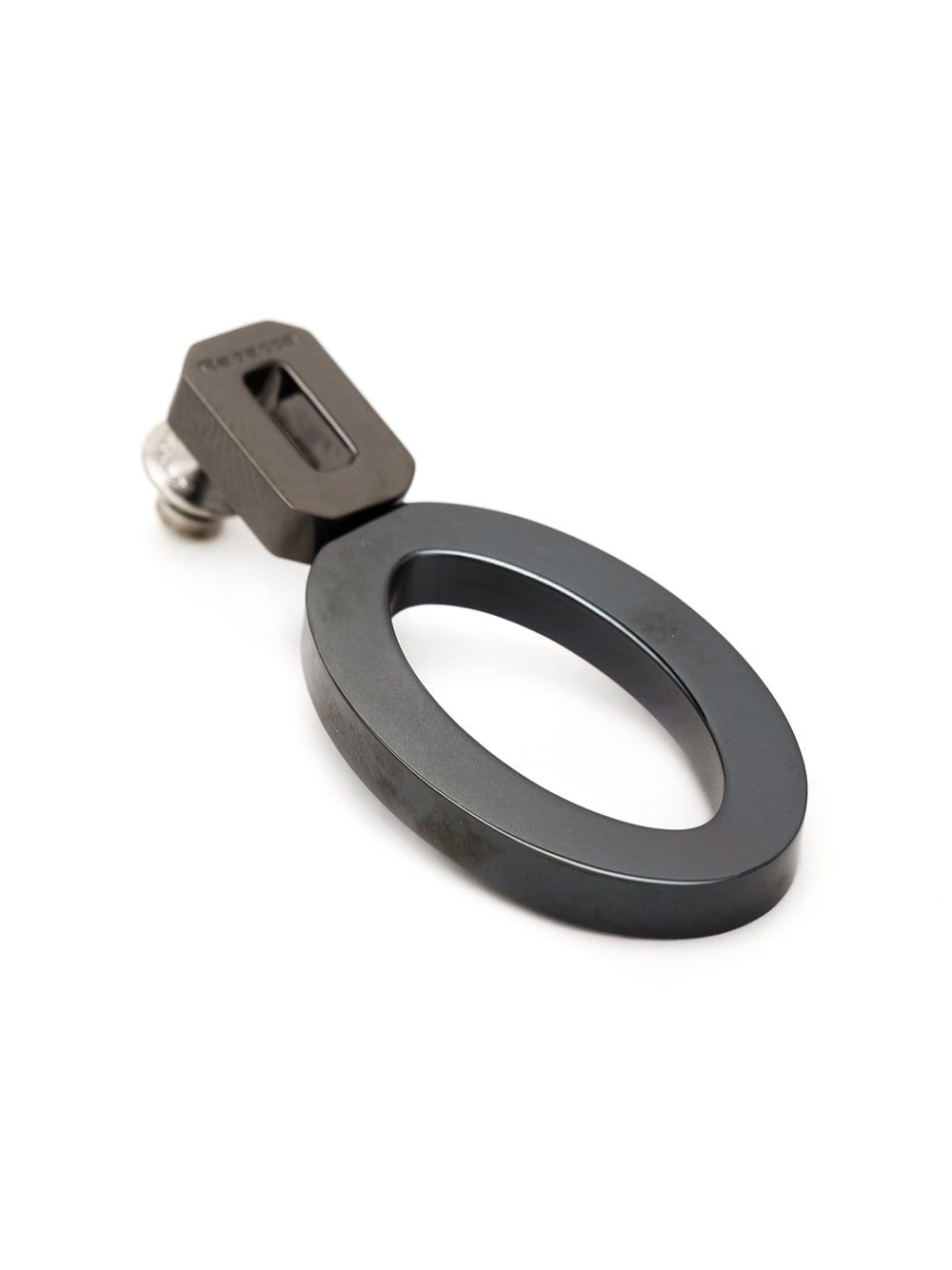 REBECCA-Elizabeth Circle Drop Earrings-GUNMETAL