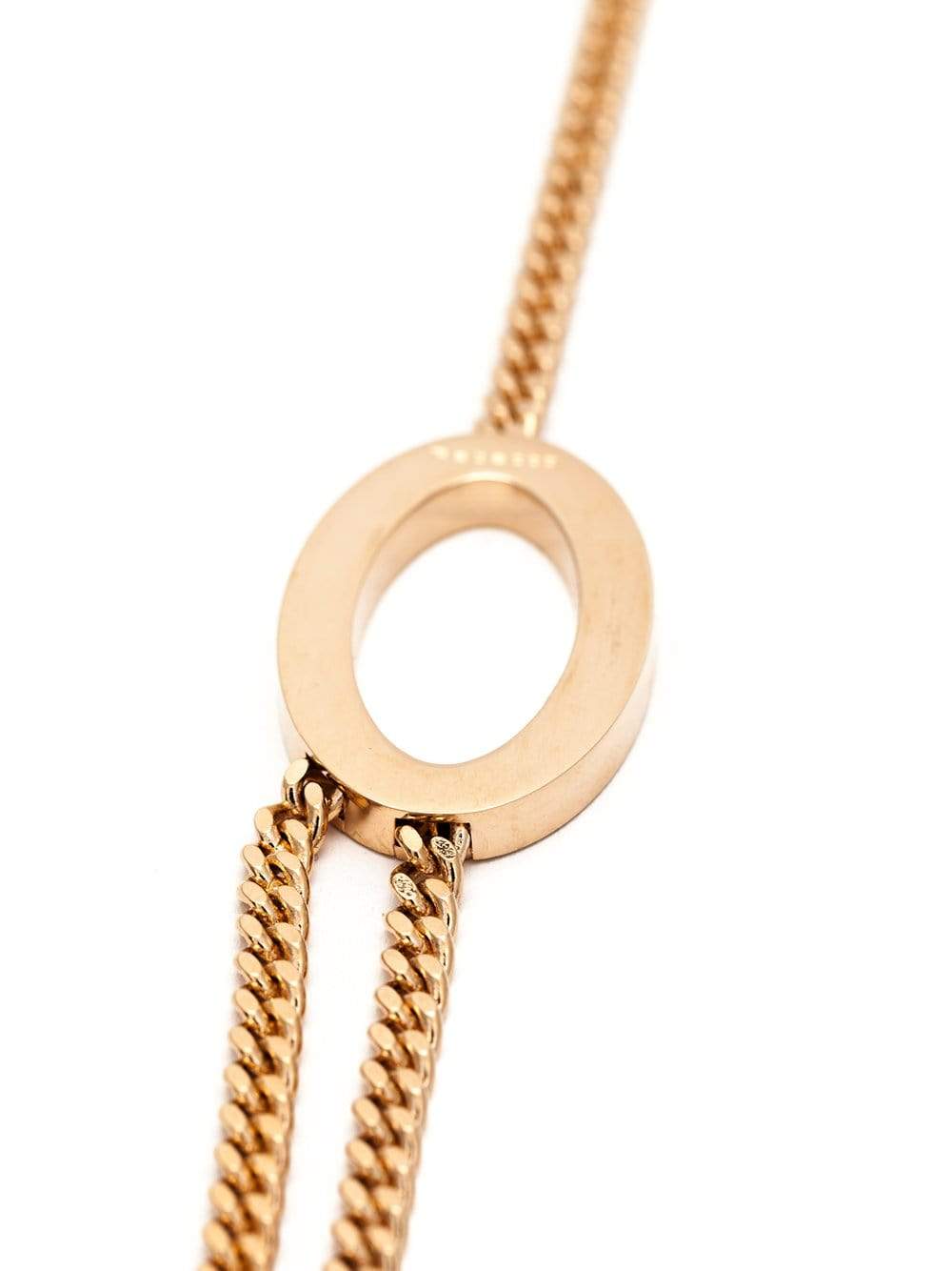 REBECCA-Elizabeth Long Circle Crystal Necklace-GOLD