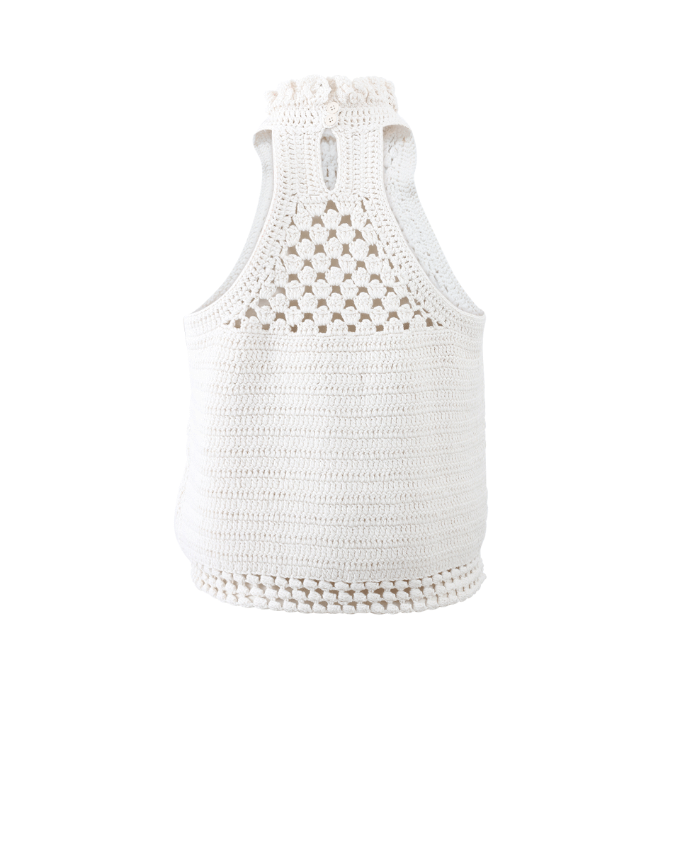 REBECCA TAYLOR-Crochet Halter Tank Top-