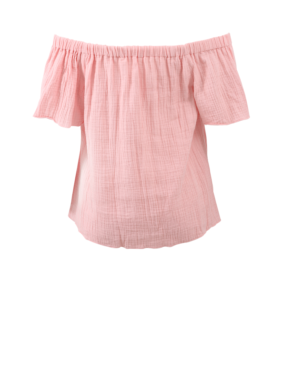 REBECCA TAYLOR-Off-The-Shoulder Gauze Top-