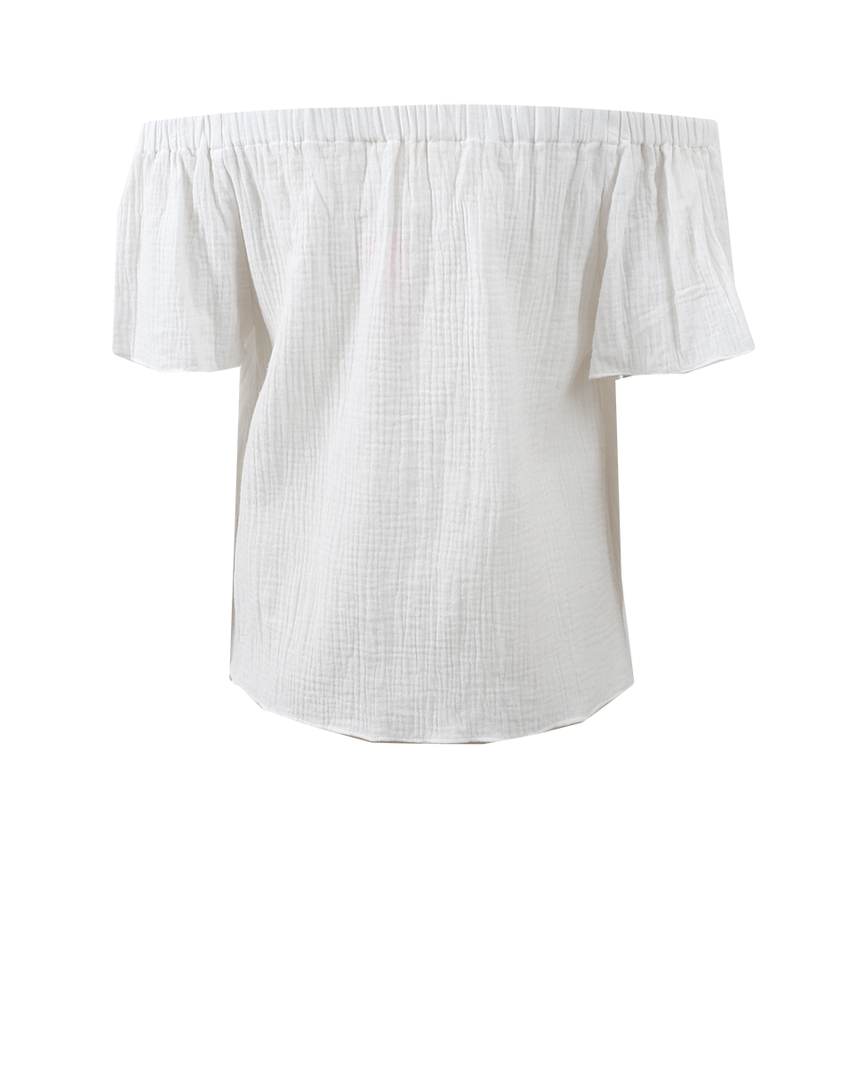 REBECCA TAYLOR-Off-The-Shoulder Gauze Top-