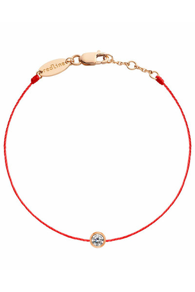 redline Pure ダイヤモンド　ブレスレット ハーフチェーン Pure Diamond Red Cord Bracelet | REDLINE – Marissa Collections