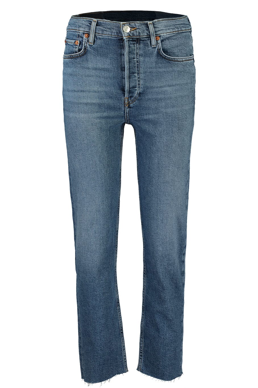 RE/DONE-Stretch High Rise Stove Pipe Jean-