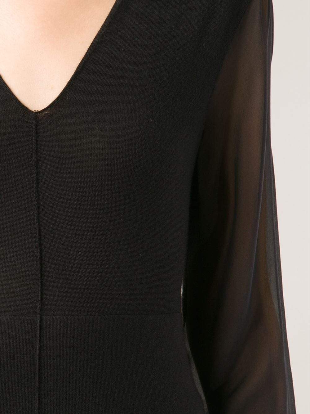 REED KRAKOFF-Chiffon Sleeve Pullover-