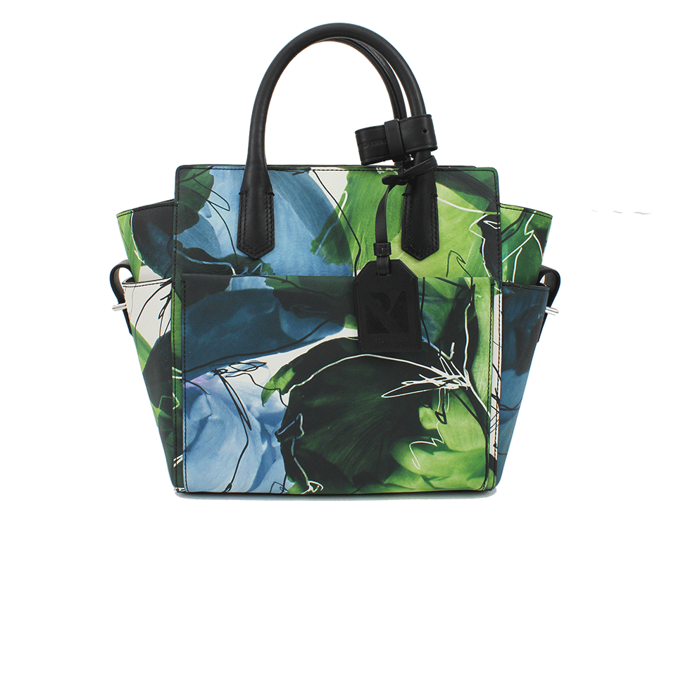 REED KRAKOFF-Floral Mini Atlantique Bag-GRN/BLUE