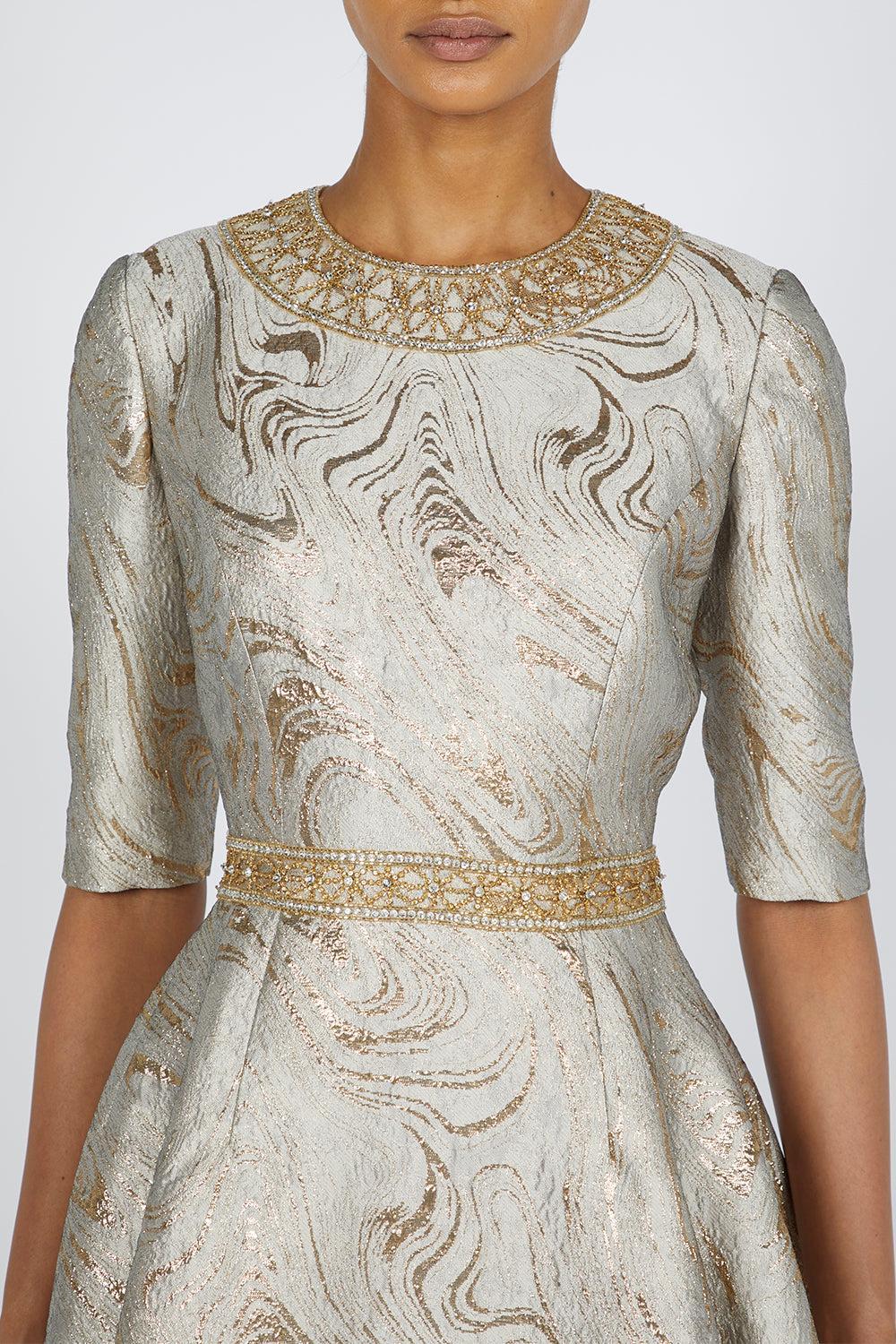 Embellished Cocktail Dress-PLTNMMRB-4-CLOTHINGDRESSCOCKTAIL-REEM ACRA