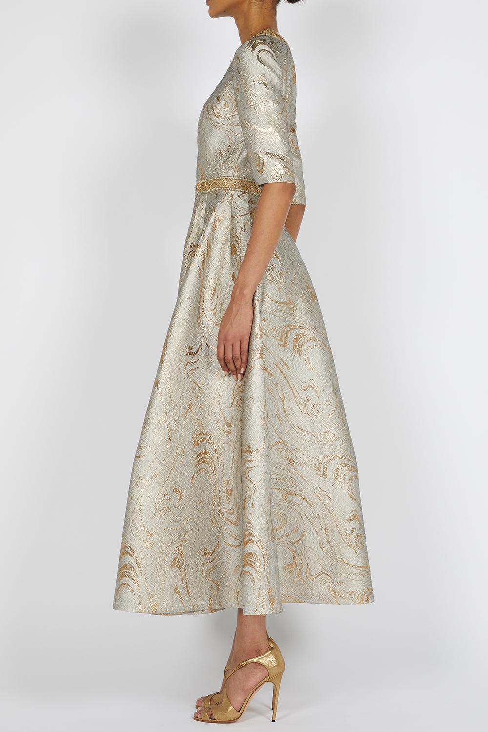 Embellished Cocktail Dress-PLTNMMRB-4-CLOTHINGDRESSCOCKTAIL-REEM ACRA