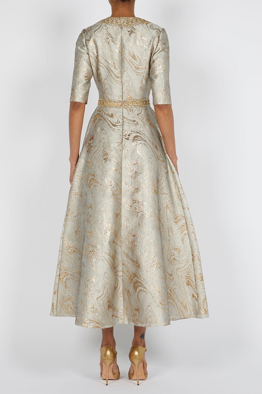 Embellished Cocktail Dress-PLTNMMRB-4-CLOTHINGDRESSCOCKTAIL-REEM ACRA