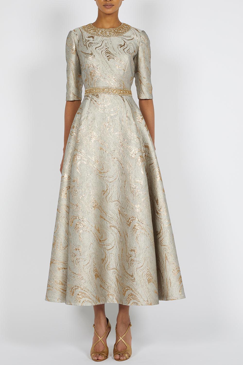 Embellished Cocktail Dress-PLTNMMRB-4-CLOTHINGDRESSCOCKTAIL-REEM ACRA