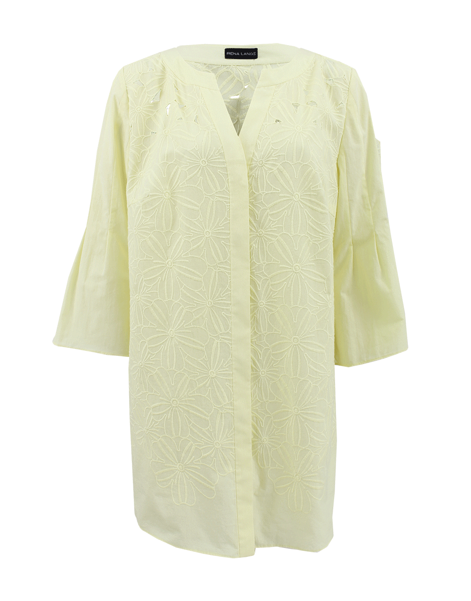 RENA LANGE-Three-Quarter Sleeve Floral Tunic-