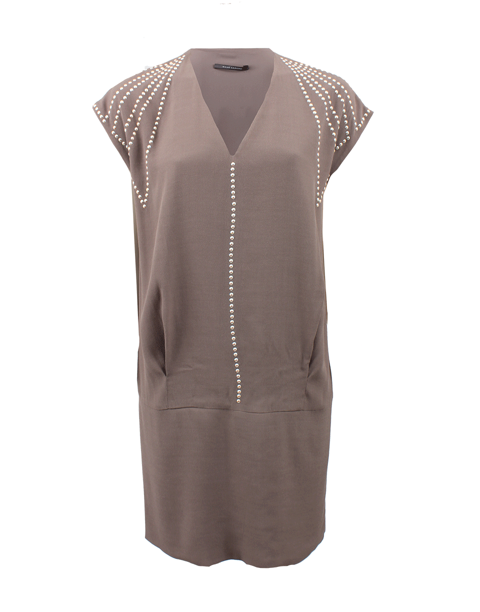 RENE LEZARD-Cap Sleeve Dot Detail Dress-