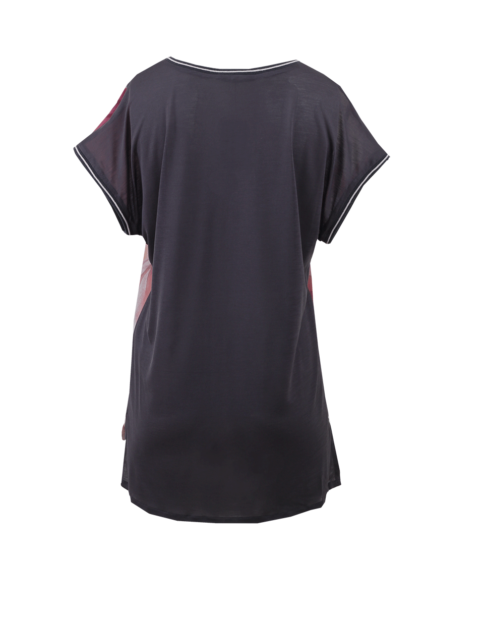 RENE LEZARD-Silk Knit Floral Top-