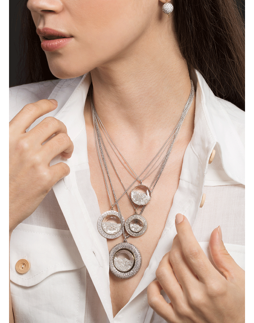 RENEE LEWIS-Large Diamond Shake Necklace-PLATINUM