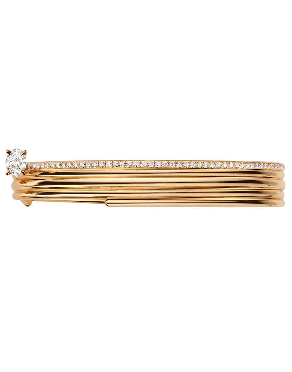 REPOSSI-Oval Diamond Blast Bracelet-ROSE GOLD