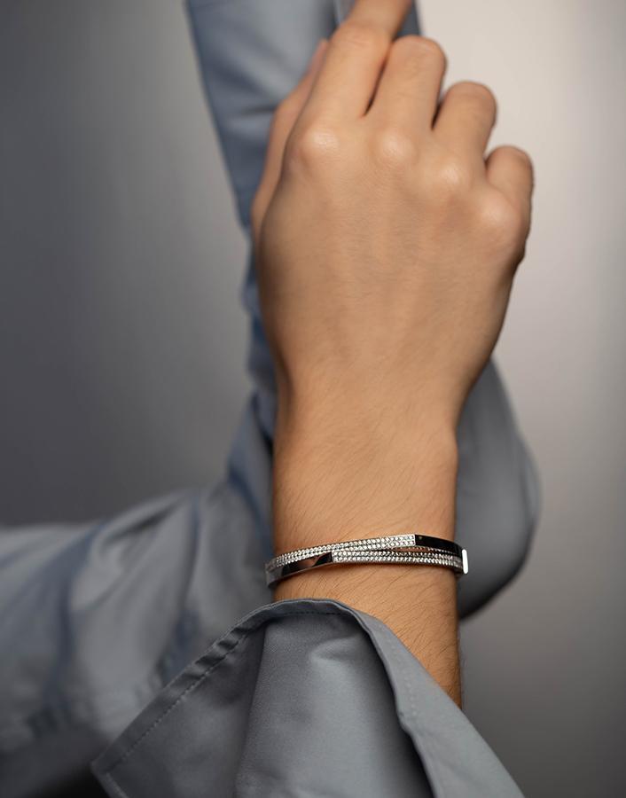 REPOSSI-Antifer Pave Diamond Bracelet-WHITE GOLD