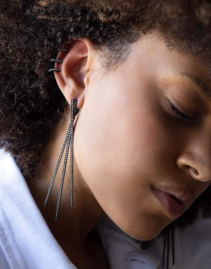 REPOSSI-Planches Diamond Earrings-BLACK GOLD