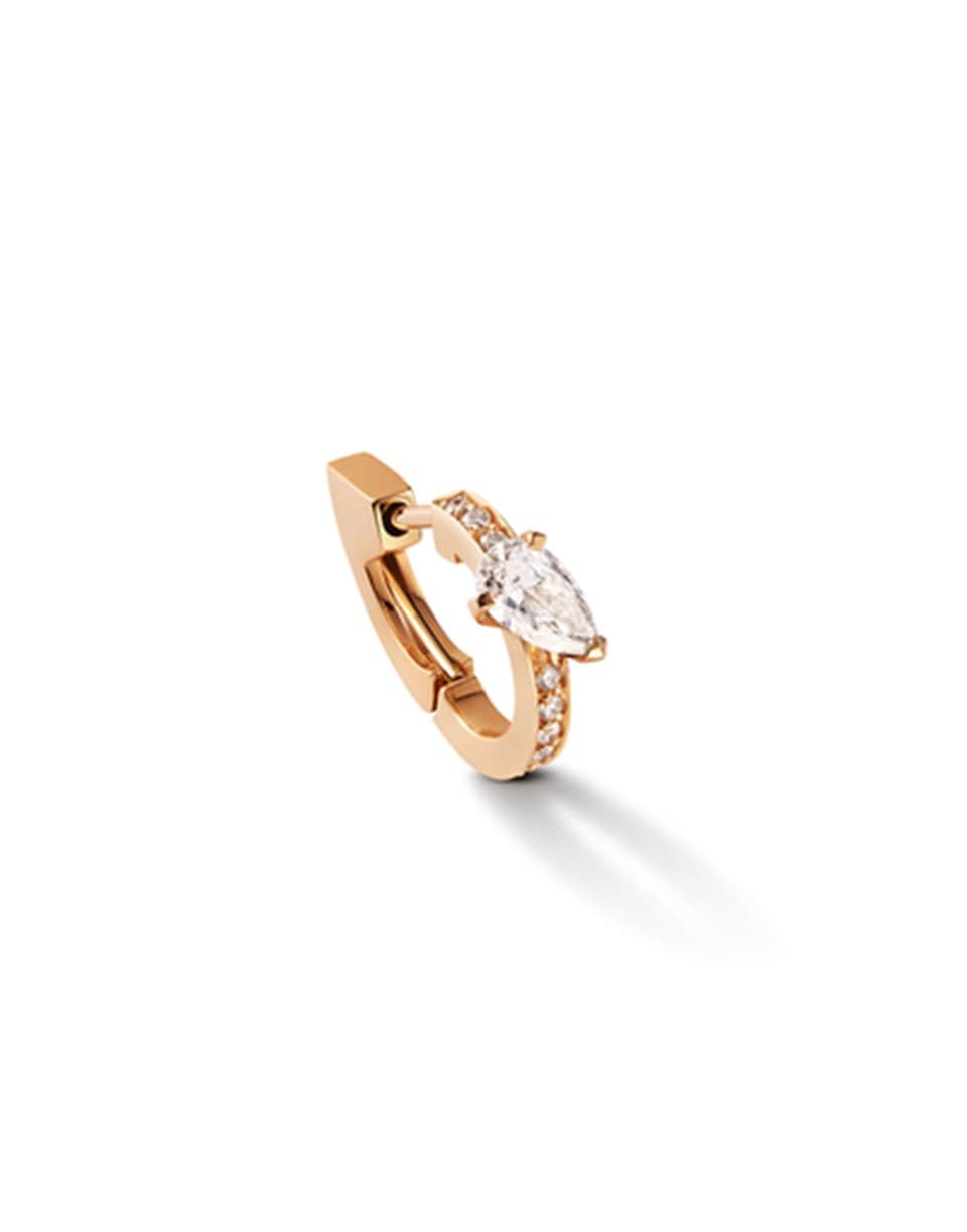 REPOSSI-Harvest Pear Diamond Huggie-ROSE GOLD