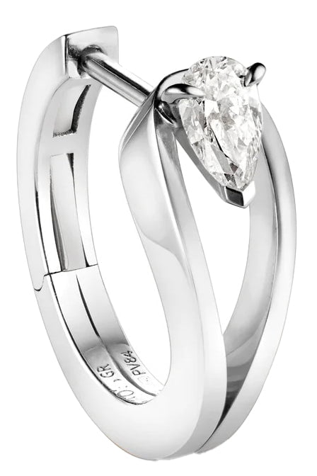REPOSSI-Serti Inverse Small Diamond Hoop - White Gold-WHITE GOLD