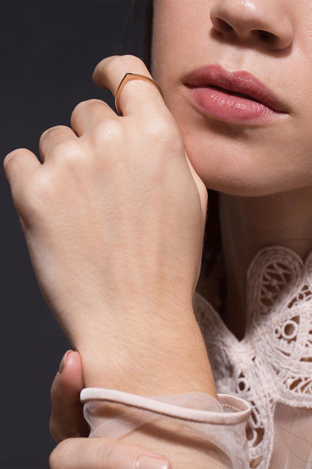 REPOSSI-Antifer Heart Ring-ROSE GOLD