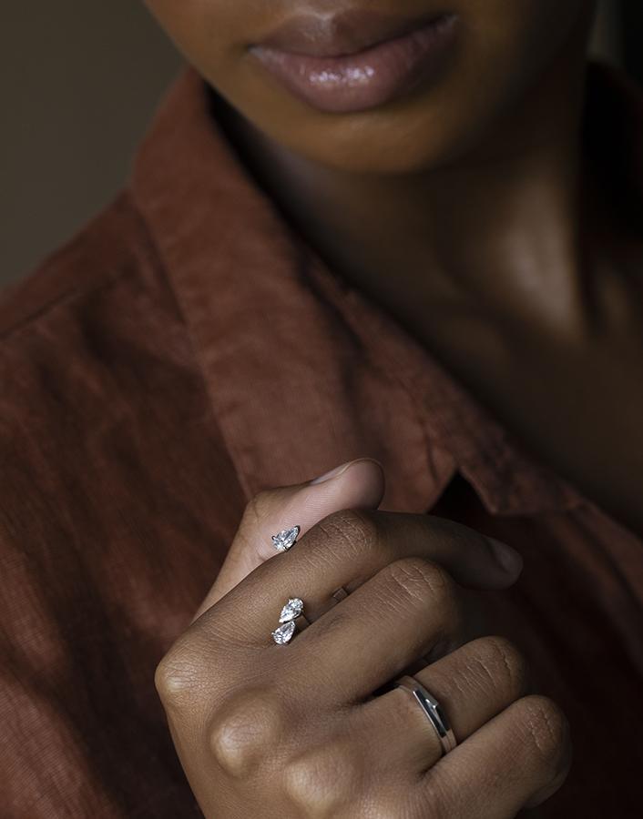 REPOSSI-Antifer Two Row Ring-WHITE GOLD