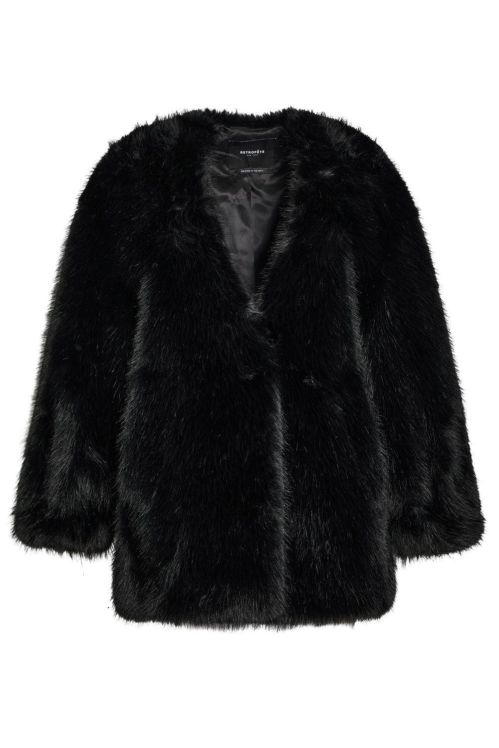 Heiress Jacket - Black-BLACK-XS-CLOTHINGCOATFUR-RETROFETE