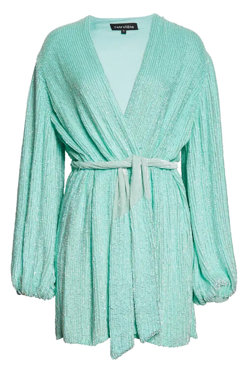 retrofete gabrielle dress green Robe Dress | Gabrielle Robe Dress in Moonglow White main image 0