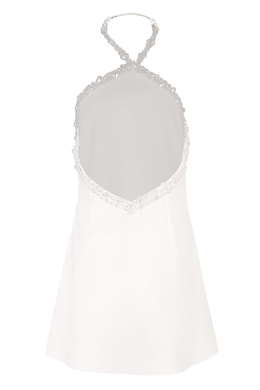 Retrofete Women's Kristi Beaded Halter Mini Dress - White - Size L Retrofete Women's Kristi Beaded Halter Mini Dress - White - Size L