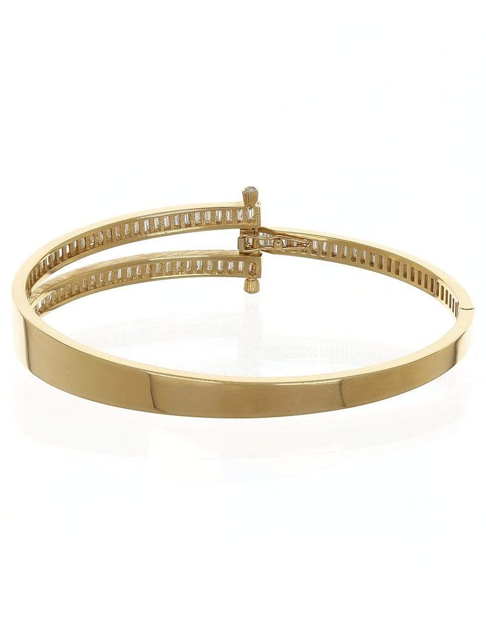 RETROUVAI-Baguette Cut Diamond Magna Bracelet-YELLOW GOLD