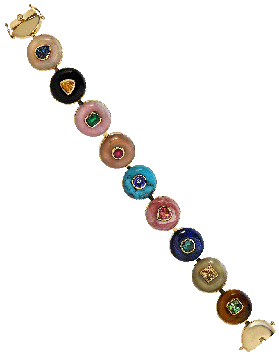 RETROUVAI-Lollipop Multi Color Bracelet-YELLOW GOLD