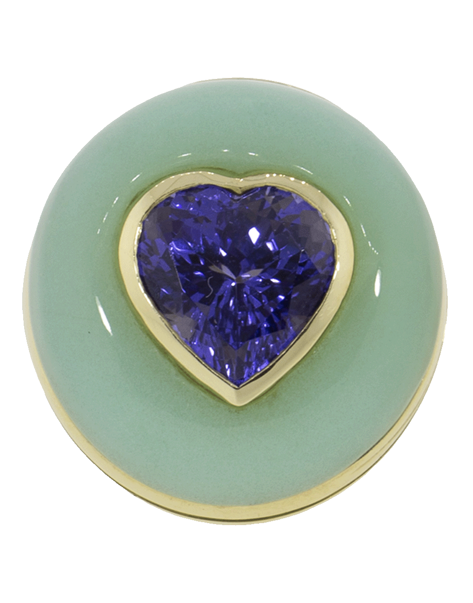 RETROUVAI-Lolipop Green Opal And Tanzanite Heart Ring-YELLOW GOLD