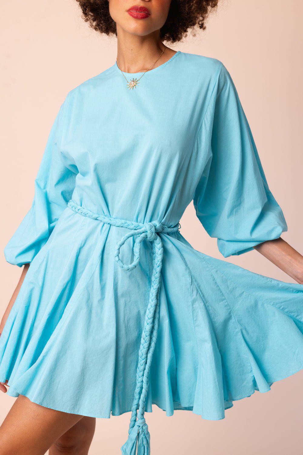 RHODE-Ella Dress - Bright Aqua-