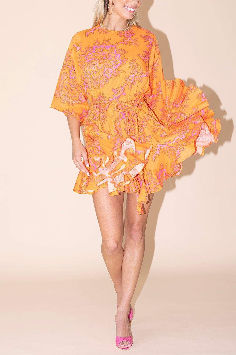 RHODE-Ella Dress - Coral Reef Grande-