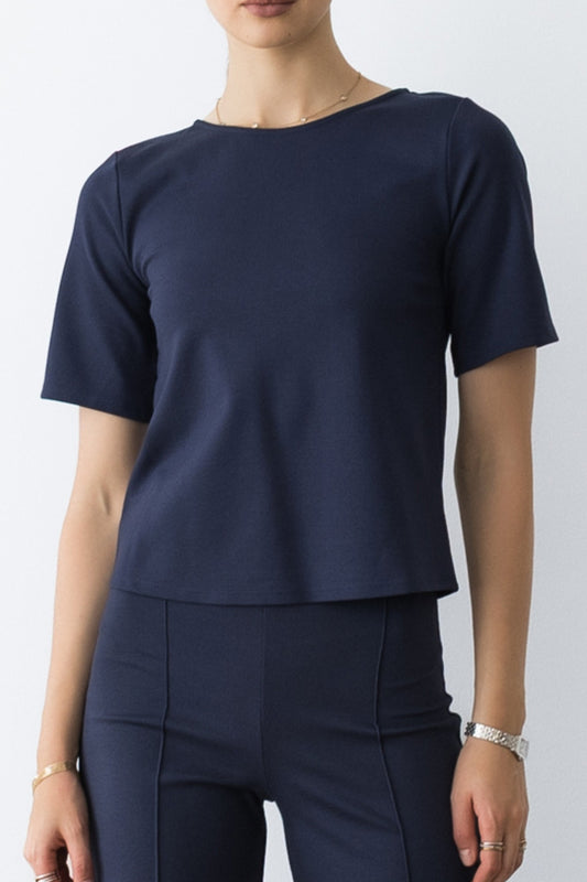 Short Sleeve Top - Navy