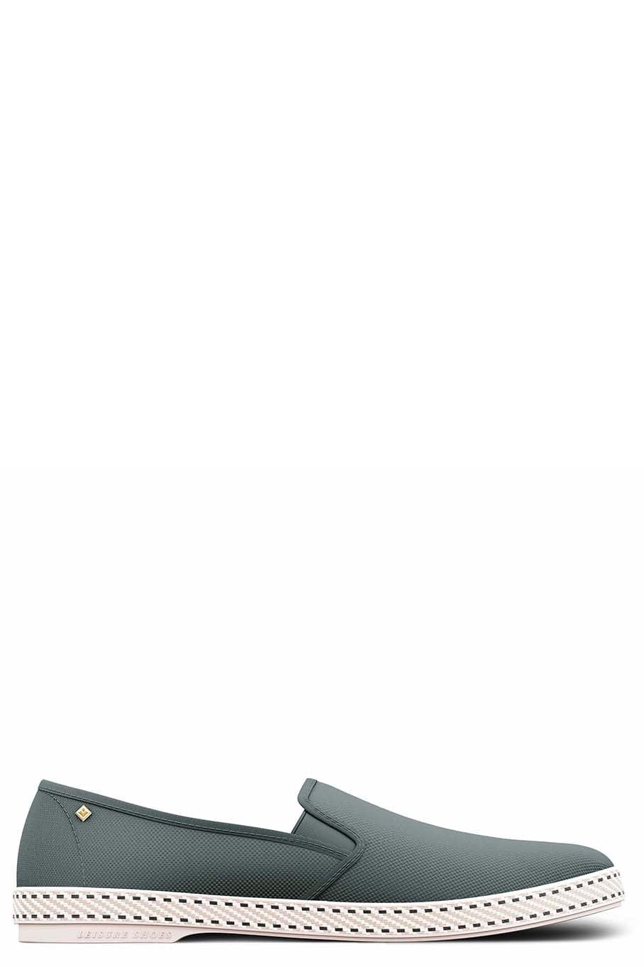 RIVIERAS-Classic Canvas Anthracite Cotton Canvas Slip On Loafer-