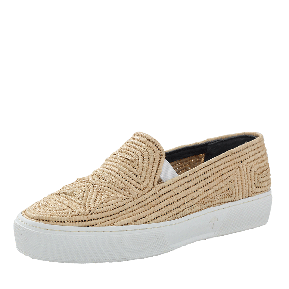 ROBERT CLERGERIE-Tribal Raffia Sneakers-