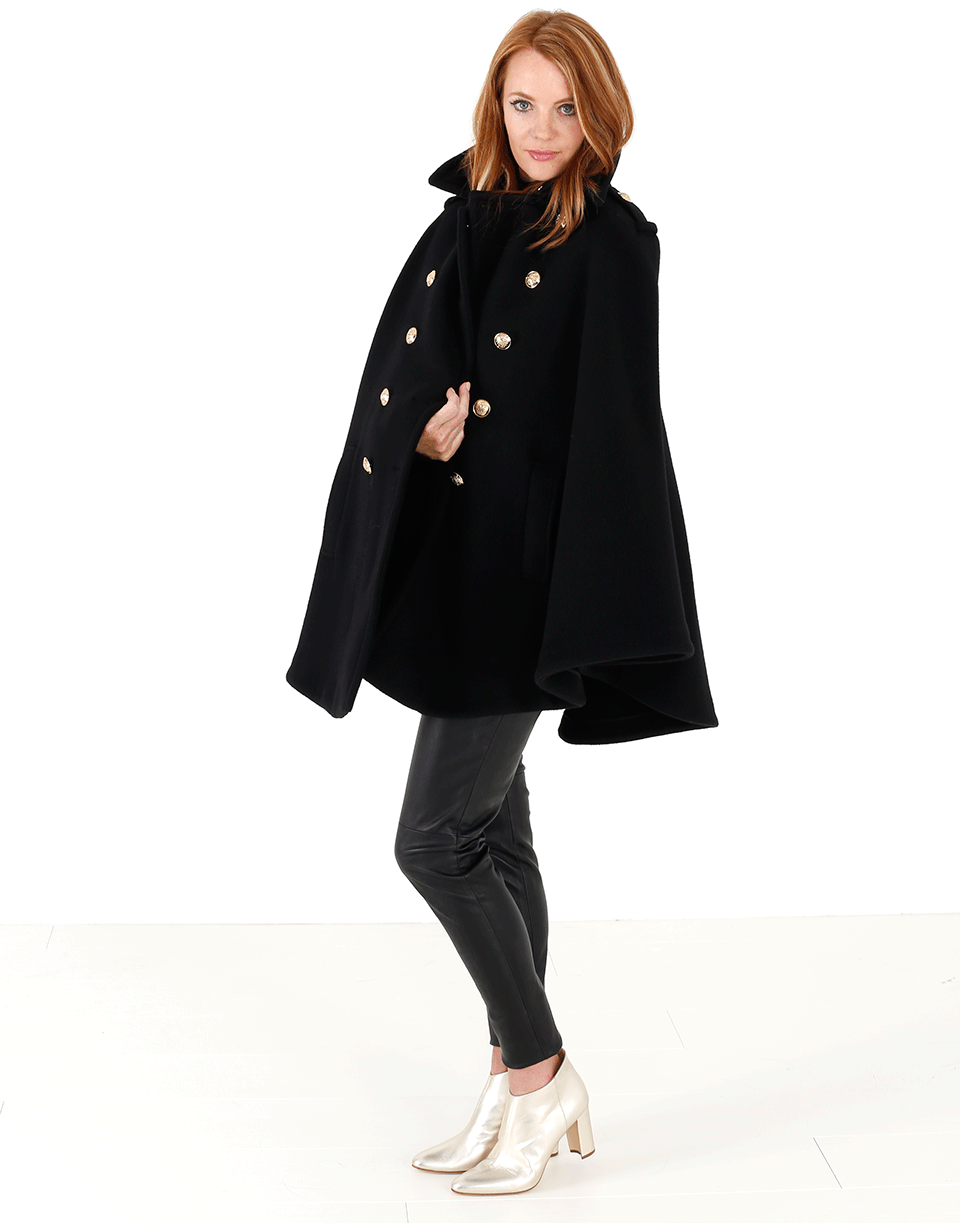 ROBERTO CAVALLI-Gold Button Cape-