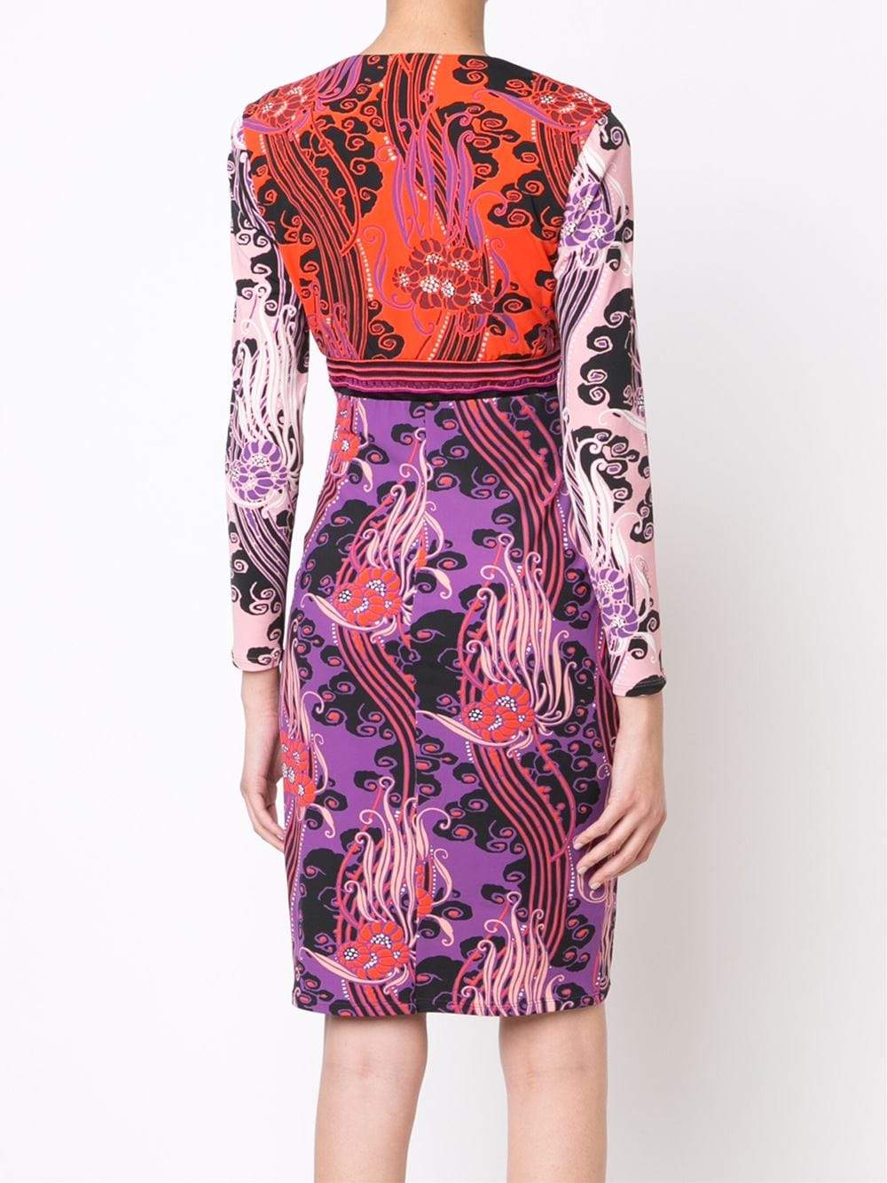 ROBERTO CAVALLI-Space Print Fitted Dress-