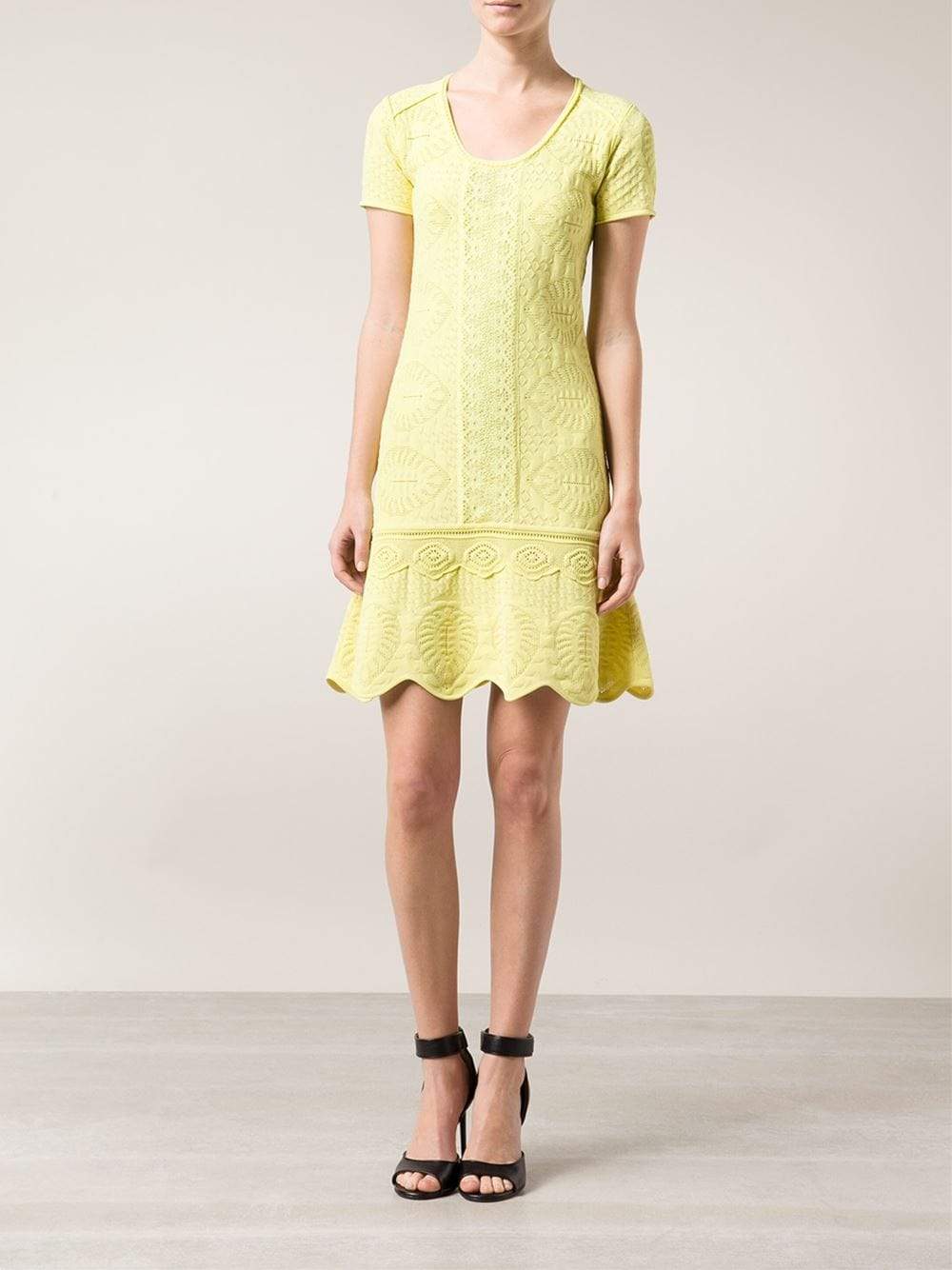 ROBERTO CAVALLI-Fit And Flare Knit Dress-