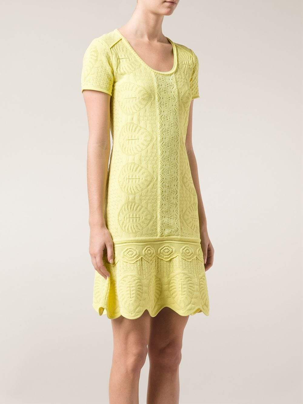 ROBERTO CAVALLI-Fit And Flare Knit Dress-